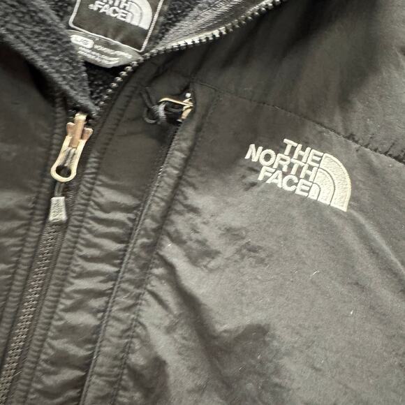 The North Face Jacket Womens Large Black Denali Fleece Hooded Polartec Full Zip - Picture 4 of 10